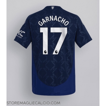 Manchester United Alejandro Garnacho #17 Maglia Gara Trasferta Repliche 2024-25